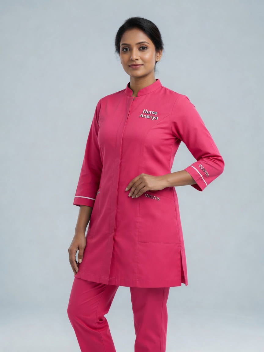 Women's Nursing Uniform (Hot Pink)
