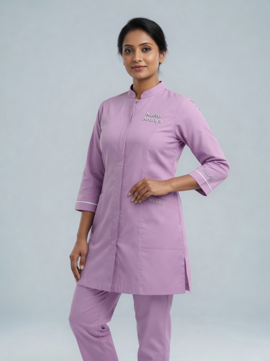 Women's Nursing Uniform (Pastel Lilac)